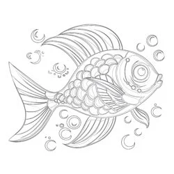 Fish - Printable Coloring page