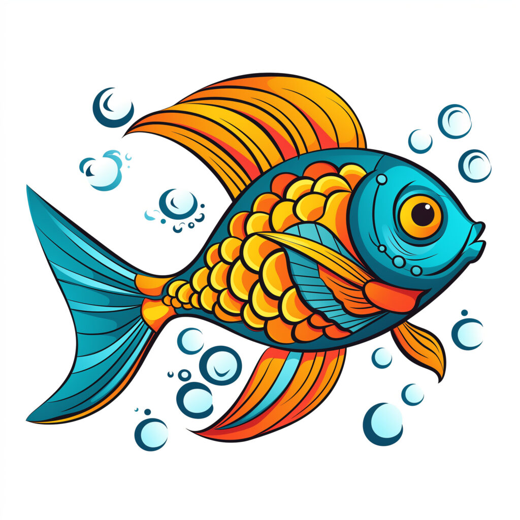 Free Fish Coloring Page | Coloring Pages Mimi Panda