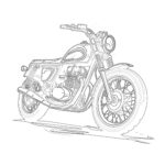 free coloring page motorcycles