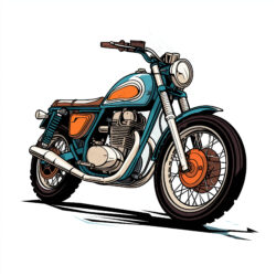 Free Coloring Page Motorcycles - Origin image
