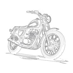 Free Coloring Page Motorcycles - Printable Coloring page