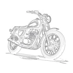 Motorcycle - Printable Coloring page