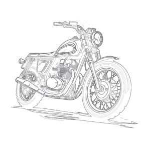 free coloring page motorcycles