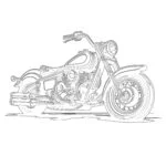 free motorbike colouring page