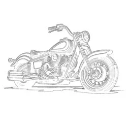 Motorcycle - Printable Coloring page