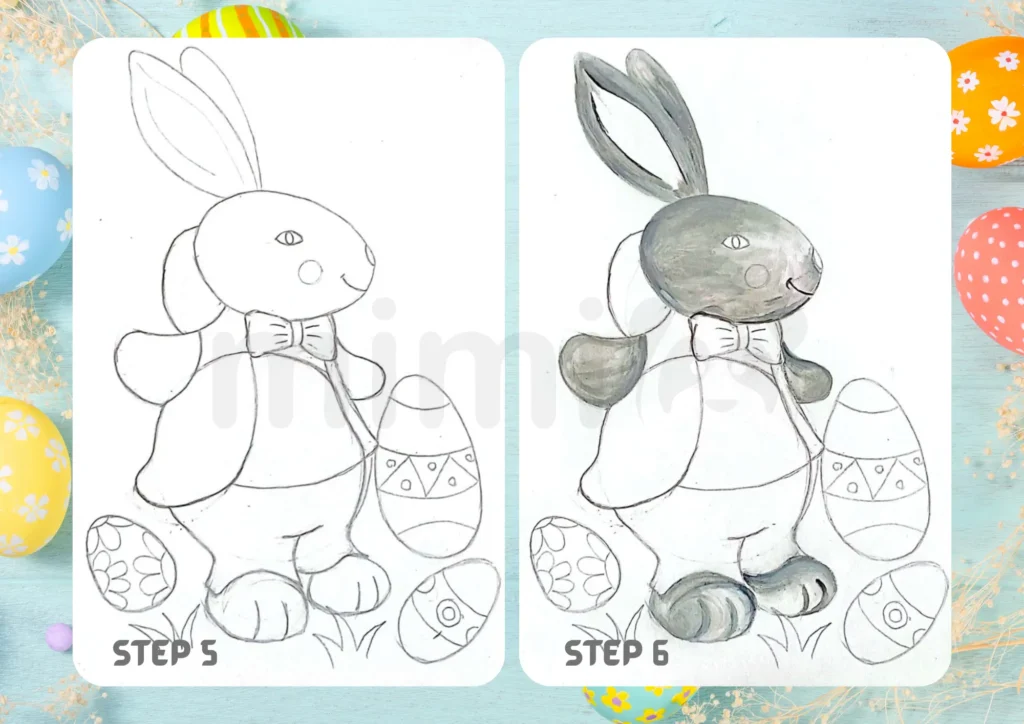 How to Draw a Bunny Step 5 6