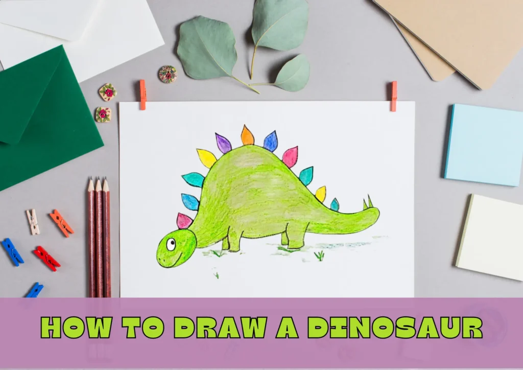 Dinosaurs- It's Colour time with Stickers : Children Drawing, Painting