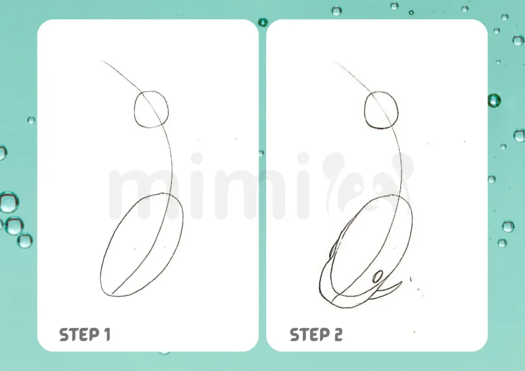 How to Draw a Koi Fish Step 1 2