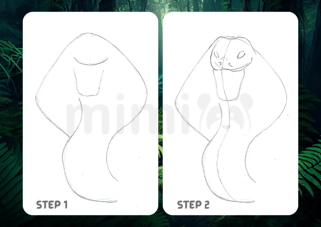How To Draw a Snake Step 1 2