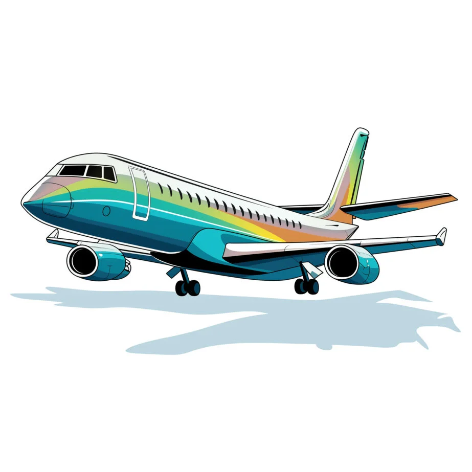 jet airplane coloring page 2