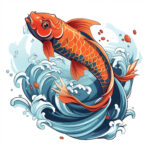 Koi Fish Coloring Page 2