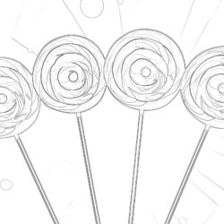 Lollipop - Printable Coloring page