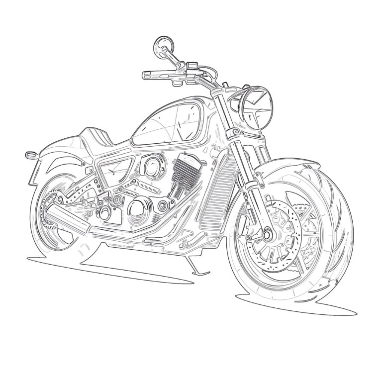 Motorcycles Coloring Pages | Mimi Panda