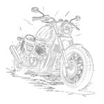 motorcycle coloring page