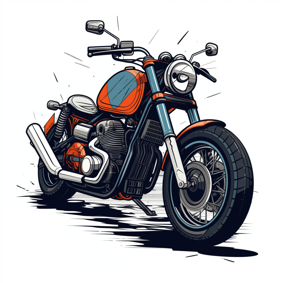motorcycle coloring page 2
