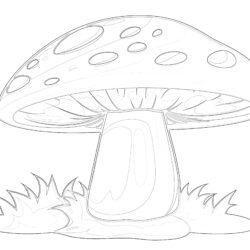 Mushroom - Printable Coloring page