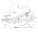 airplane coloring page