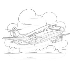 Aeroplane - Printable Coloring page