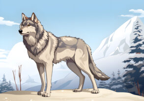 Wolf Coloring Page 2Original image