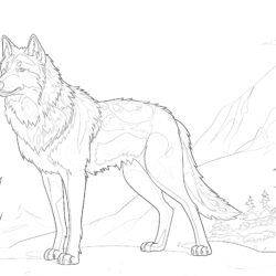 Wolf - Printable Coloring page