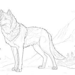 Wolf - Printable Coloring page
