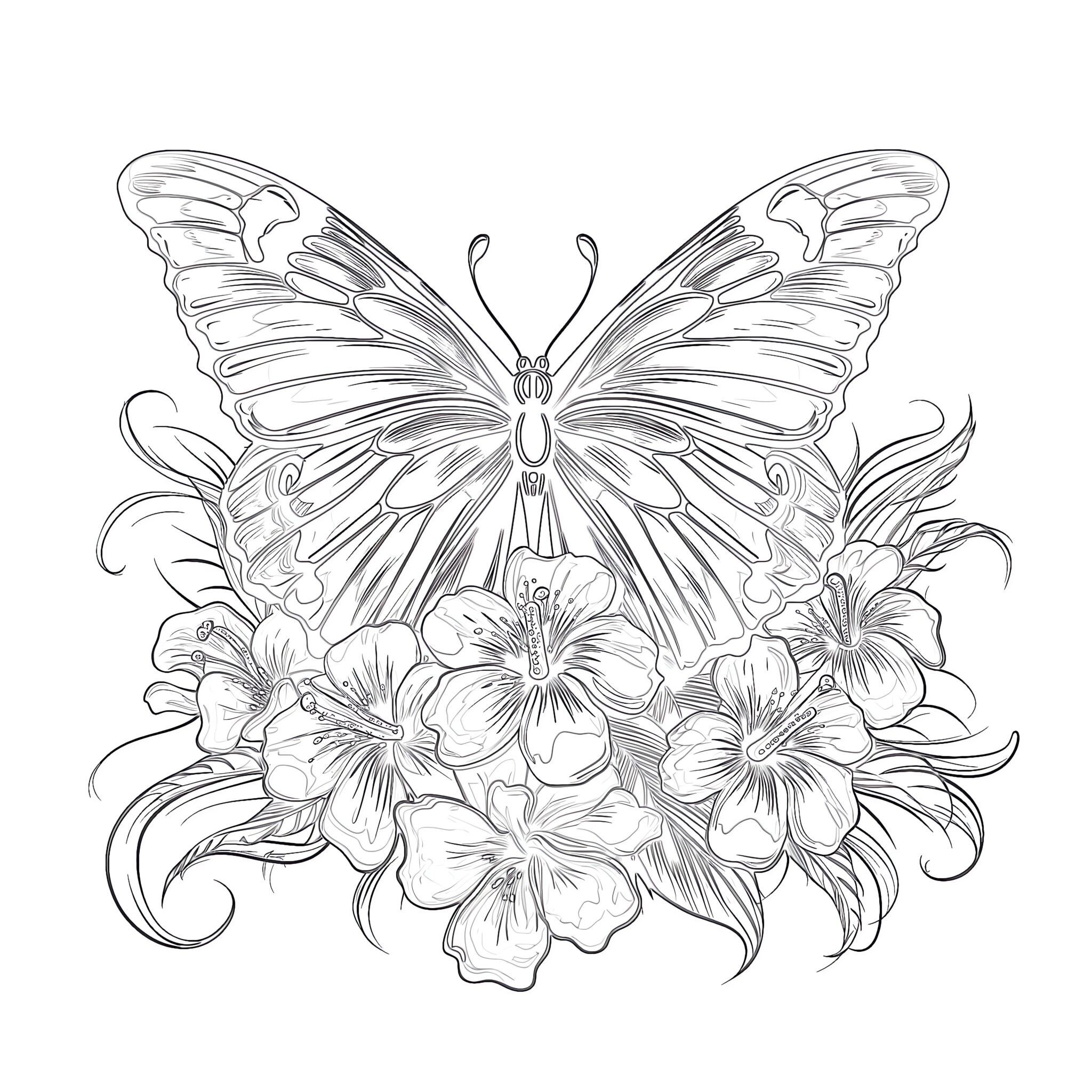 Adult Butterfly Coloring Pages - Adult Butterfly Coloring Pages 2048x2048 