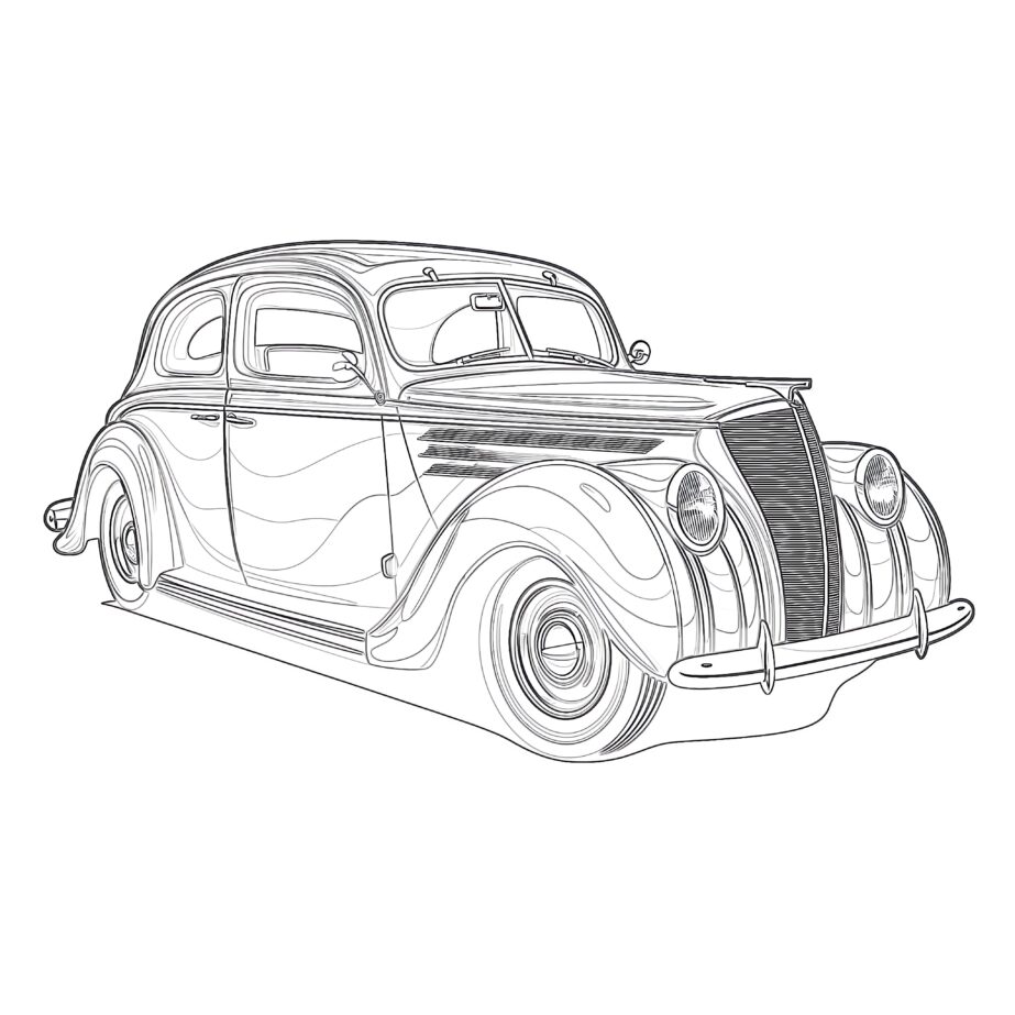 Adult Car Coloring Pages
