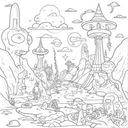 Adult Cartoon Coloring Pages - Printable Coloring page