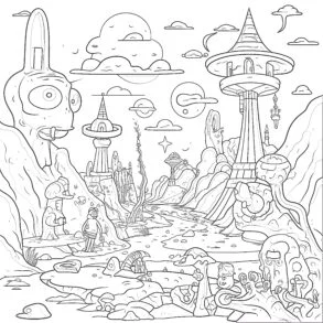 Adult Cartoon Coloring Pages | Coloring Pages Mimi Panda