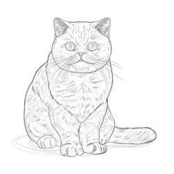 Adult Cat Coloring Page - Printable Coloring page