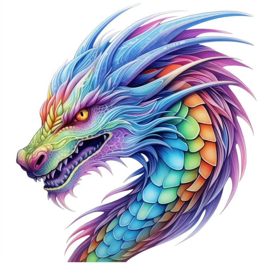 Coloriage Adulte Dragon 2