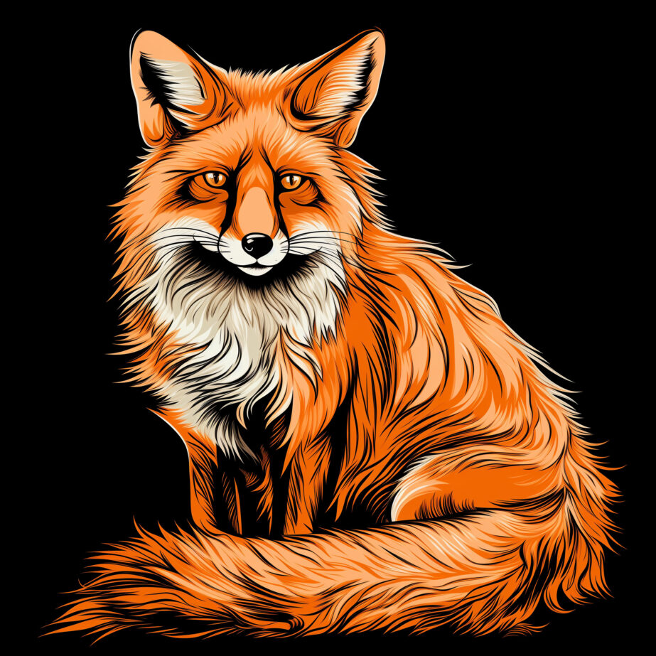 Adult Coloring Fox 2Original image