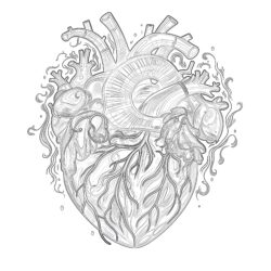 Adult Coloring Heart - Printable Coloring page