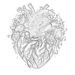 Adult Coloring Heart - Printable Coloring page