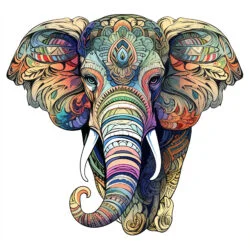 Página Para Colorear de Adultos Elefante - Imagen de origen