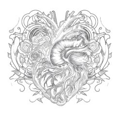 Adult Coloring Page Heart - Printable Coloring page