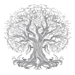 Adult Coloring Page Tree - Printable Coloring page