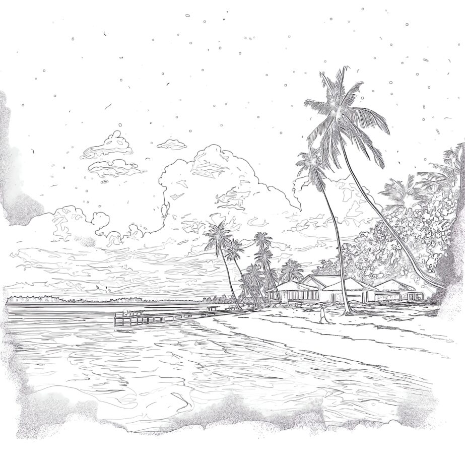 Adult Coloring Pages Beach