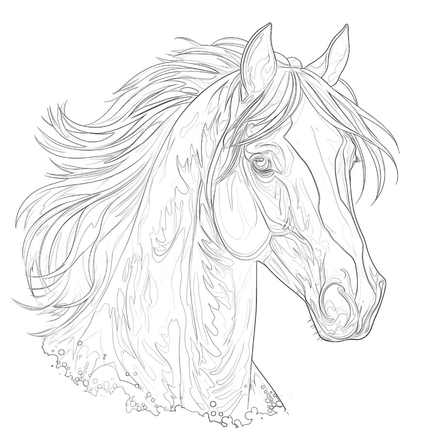 Adult Coloring Pages Horse