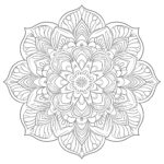 Adult Mandala Pink Coloring Page