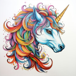 Page de Coloriage de La Licorne Pour Adultes - Image d'origine