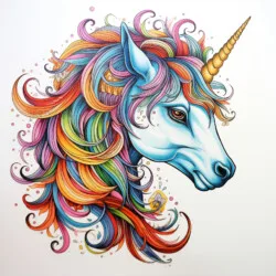 Page de Coloriage de La Licorne Pour Adultes - Image d'origine