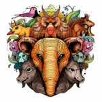Animaux étranges Pour Adultes Page de Coloriage 2 2