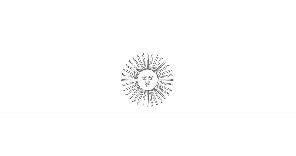 Argentina Flag Coloring Page | Coloring Pages Mimi Panda