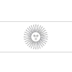 Argentina Flag - Printable Coloring page
