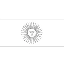 Argentina Flag - Printable Coloring page