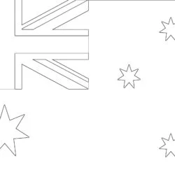 Australian Flag - Printable Coloring page