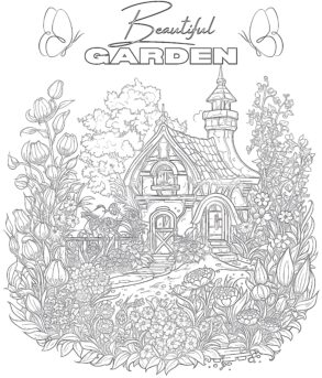 Best Beautiful Garden Coloring Page