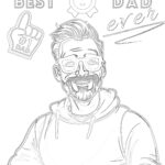 best dad ever coloring page