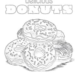 Best Donuts - Printable Coloring page